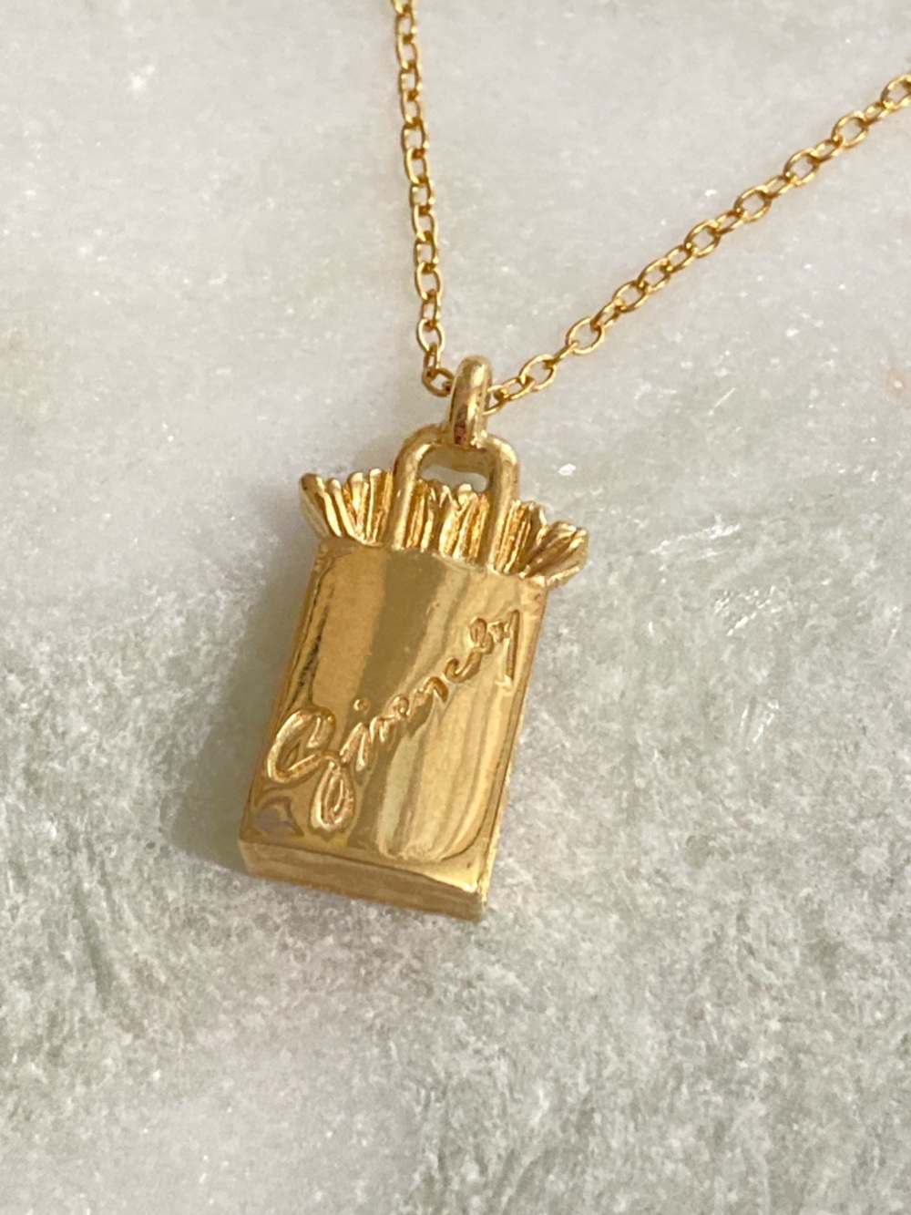 Vintage Givenchy “Bag It” Charm + Necklace